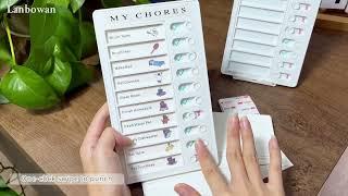 My Chores Checklist - Memo Plastic Board Checklist -  With Slider Chore Chart Custom Tasks