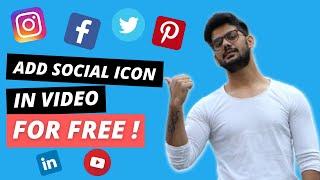 How to add social media icons to youtube || Social media icons to videos [Mojo App] in HINDI