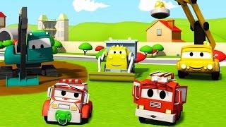 Construction Squad: the Dump Truck, the Crane and the Excavator and the Car Wash in Car City