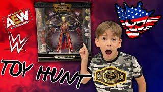 EPIC WWE/AEW Toy Hunt with Rowdy Ryder Reviews merch !!!