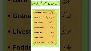 Top 7 Essential Farming Terms | English to Urdu Vocabulary | Smart Study Zone