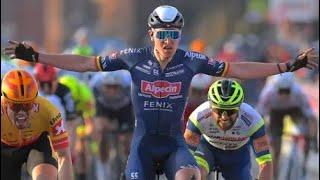 Tim Merlier Wins | 2021 Le Samyn | Sprint | Broken handlebar ... MVDP 37th