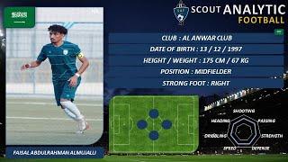 FAISAL ABDULRAHMAN ALMUJALLI ( SKILLS ) ( MIDFIELDER / AL ANWAR CLUB - SAUDI ARABIA )