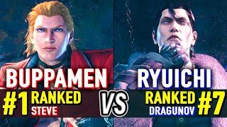 T8  BUPPAMEN (#1 Ranked Steve) vs RYUICHI (#7 Ranked Dragunov)  Tekken 8 High Level Gameplay