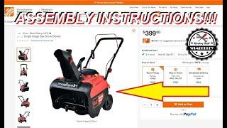 PowerSmart DB7006 Assembly Instructions 21 in. Single Stage Gas Snow Blower SnowThrower Home Depot