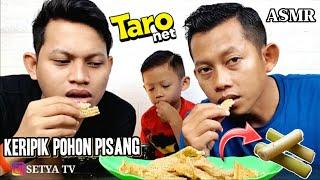 ASMR MAKAN KERIPIK POHON PISANG || IDE BISNIS 2021Sama Aliem joy Dan Rizky Auto Ketagian