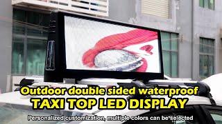 Car advertising led screen roof sign taxi top led display