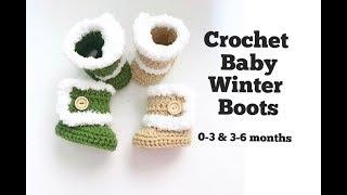 How to Crochet Baby Winter Boots