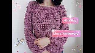 bluza crosetata "Aniversare" - proiect personalizat