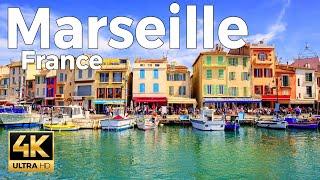 Marseille, France Walking Tour (4k Ultra HD 60fps) – With Captions