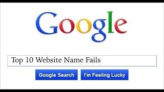 Top 10 Website Name Fails