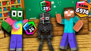 NEW LVL RANK BRAWL STARS ALL EPISODE in Monster School Herobrine and Zombie  in Minecraft Animation