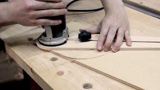 Adjustable Circle Cutting Jig For Trim Router  DIY WoodWorking For Aug16