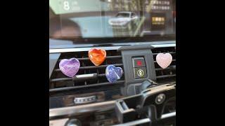 Heart Gemstones Car Air Vent Clips Decor Crystal Car Charm Personalized Gifts Car Accessories