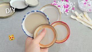 I make MANY and SELL them all! Super Genius Recycling Idea with Jar lids