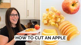 How to Cut an Apple - sliced apples and diced apples, no tools required!