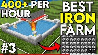 BEST IRON FARM | MINECRAFT POCKET EDITION | CLOUDY PLAYZ |