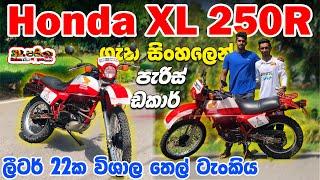 Honda XL 250R Paris Dakar limited Edition Full review in Sinhala | Sri Lanka