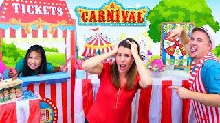 KIDS CARNIVAL Games RIGGED For Sandra Prank Winning Prizes & Real Duck Pond & Lollipop Toddler Games