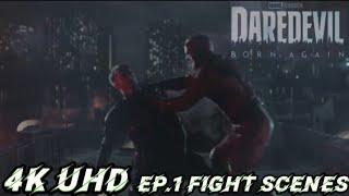 Daredevil: Born Again | Daredevil VS. Bullseye Full Fight Scene | EPISODE 1 - Fight Scenes | 4K UHD