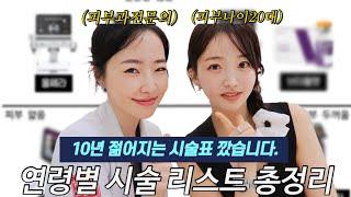 놓치면 진짜 늙어요… 피부과 의사 추천 세대별 시술 총정리!