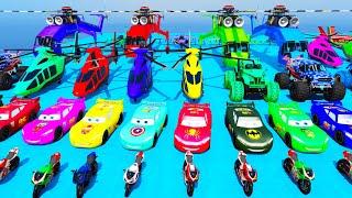 GTA 5 SPIDER MAN Super Car Racing Challenge Stunt Homem aranha de avião a jato