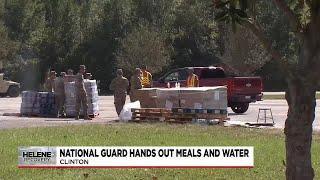 National Guard hands out food and water in Clinton