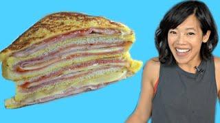MONTE CRISTO -- ham & cheese FRENCH TOAST sandwich | How to Make STRAWBERRY FREEZER JAM