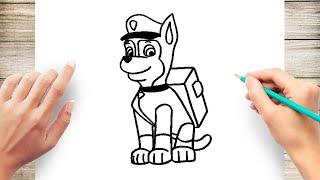 How to Draw Chase From Paw Patrol #StayAtHome and draw #WithArticco