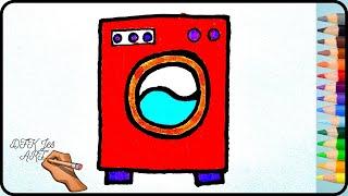 How to draw washing machine | Как нарисовать стиральную машину | DFK Jes ART