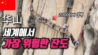 중국 시안 화산 | 세계에서 가장 위험한 잔도 | 서봉 남봉 장공잔도 코스 [중국 화산 EP.2]