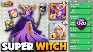 +320 After Nerf  SUPER WITCH FIREBALL  TH16 Attack Strategy  Clash Of Clans