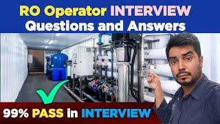 RO plant interview questions and answers in hindi| ro operator interview preparation 2024