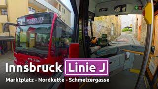 Linie J in Innsbruck | Marktplatz - Nordkette (Berg- & Talfahrt) 2024