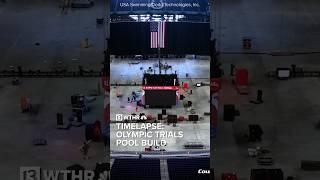 Timelapse: Building the 2024 Olympic Trials swimming pool inside a football stadium