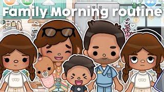 Big family aesthetic morning routine 🪴️ *WITH VOICE* || Toca boca Roleplay