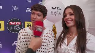 Omar Rudberg and Victoria on Red Carpet for VG-lista [eng sub]