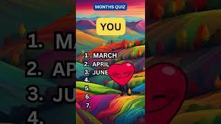 Month Madness: The Ultimate Guessing Challenge! #shorts #guessthemonths #quiz #trending