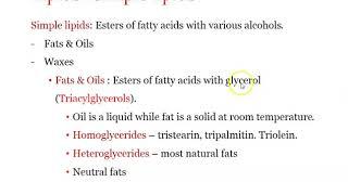 Lipids : Simple Lipids