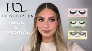 HOUSE OF LASHES HAUL + FAKE LASH TUTORIAL | how I apply lashes like a pro