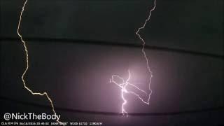 Close range lightning strike compilation near LaFleche, Assiniboia, Saskatchewan, June 18, 2016