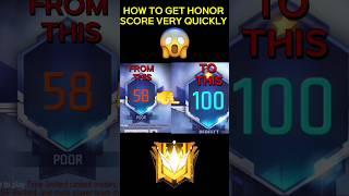 HOW TO INCREASE 10 HONOR SCORE IN 10 SEC ||FREE FIRE SECRET TRICK ||#shorts #short