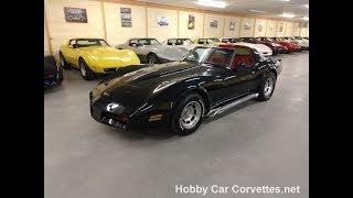 1980 Black Corvette 4spd Red Int For Sale