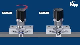 KIPP Arretierbolzen mit Drehbetätigung K1833 K1834