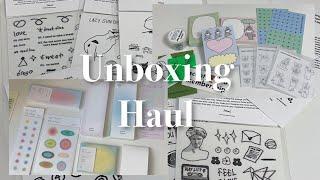 Unboxing & Haul | 다시 돌아온 문구 언박싱 2탄 ! 다이어리 꾸밀 때 찰떡인 스티커 잔뜩  | 스쿠티 스튜디오 | 정고이너사이드 | 로너스 아카이브