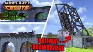 Upgrading My Railway With DRAWBRIDGES In Minecraft Create Mod