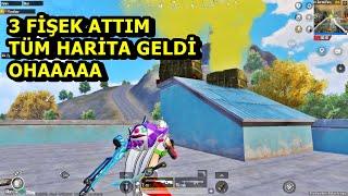 3 FİŞEK ATTIM TÜM HARİTA GELDİ ! OHAAA MÜTHİŞ KEYİFLİ MAÇ BATUR GAME SOLO SQUAD PUBG MOBİLEŞ