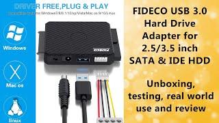 Fideco IDE & SATA to USB adapter for HDD & SSD