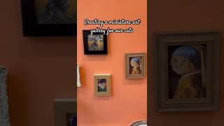 Creating a miniature art gallery for our cats! #cats #art #gallerywall #diy #home #decor