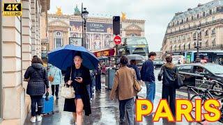 Paris, France  - Paris Walk 4K  Fashion Week Rainy Day Mood! With Captions!